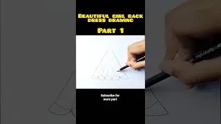 Girl Back View Gown Drawing | #girl #shortvideo #short #ytshorts #yt #ytshort #viral #trending #tr