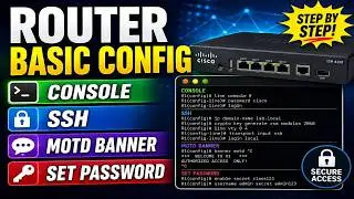 Cisco Router Basic Config console ssh motd banner and password