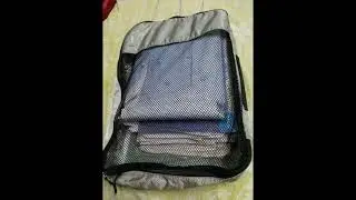 Amazon Basics 4 Piece Packing Travel Organizer Cubes Set   Medium, Black