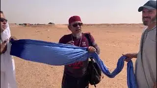 Tutorial on how to wear Tagelmust or Amama by Mr. Sidi Elshadly, our Mauritanian host.