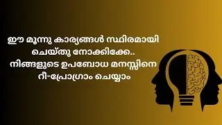 ഈ മൂന്നു കാര്യങ്ങൾ ചെയ്തു നമ്മുടെ ഉപബോധമനസ്സിനെ നമ്മുക്ക് റിപ്രോഗ്രാം ചെയ്യാം