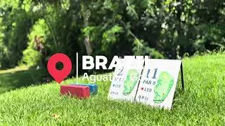 Jogando um buraco de golfe como iniciante no Aguativa Golf Resort | Golfe Brazil