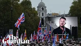 Tommy Robinson supporters gather in London for Unite the Kingdom rally