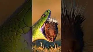 porcupine escapes from ferocious cobra Amazing wildlife showdown #funny #wildlife #nature