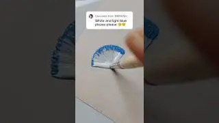 satisfying 💙🤍🖌️#shorts #shortvideo #satisfying #painting #acrylicpainting #relaxing