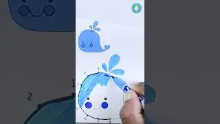 Draw whale Fish | How to Draw fish step by step | easy whale fish drawing | #fish #draw #easydrawing