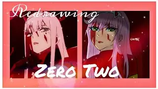 DIGITAL ART- ZERO TWO REDRAWING TIMELAPSE!!