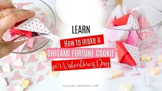 DIY Origami Fortune Cookie for Valentine's Day