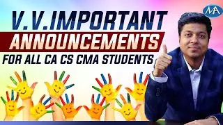 Important announcement for All  CA CS CMA Students