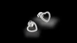 DIAMONE | Heart Earrings High End 925 Silver