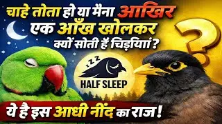 🐦Birds Sleep With One Eye Open?🤔😱 चिड़ियों की आधी नींद का बड़ा सच | Hindi Facts🐦
