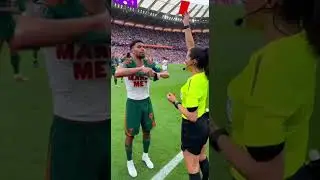 Most Romantic Red Card Moment in Football#shorts  #soccer