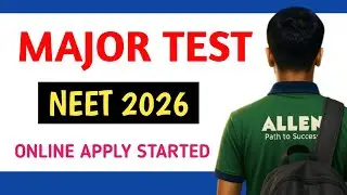 allen major test series for neet 2026 || OFFLINE TEST #neet #allen #neet2026 