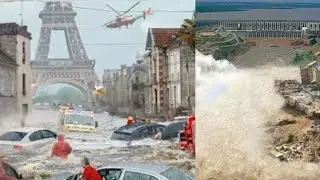 EUROPE IS SHOCK FRANCE MEGA DAM RELEASE WATER, TRIGGERING RIVER OVERFLOW! #naturaldisaster #weather