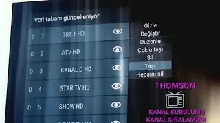 Thomson Tv Kanal Kurulumu ve Kanal Sıralaması