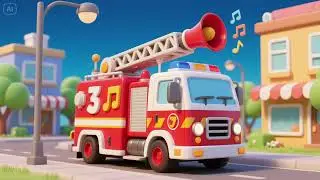 Fire Truck Siren Number Song | Nursery Rhymes & Kids Songs
