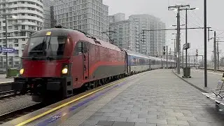 Einfahrt ČD RJX 251 “Vindobona” Berlin Hbf - Villach Hbf in Wien Hbf (21.12.2025, 4K HDR)