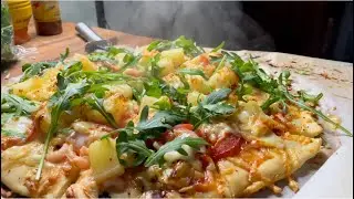 Perfect Pizza Dough! Shrimp-Pineapple Pizza! Рецепт Теста для Пиццы! Пицца с Креветками и Ананасами!