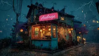 Rainy 90s Chillhop Lofi ☔️ Warm Study & Focus Music with Coffee Shop Rain Ambience