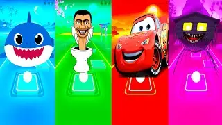 Baby Shark 🆚 Skibidi Toilet 🆚 McQueen 🆚 Spider House Head | Tiles Hop
