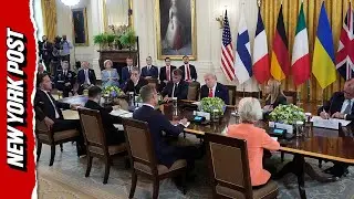 President Trump Holds Ukraine Peace Summit With Zelensky and European Leaders
