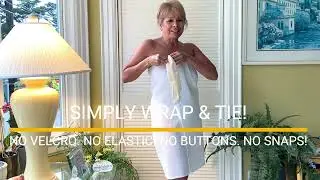 UWRAPT -  WOMEN'S WRAP TOWEL WITH ADJUSTABLE TIE CLOSURE