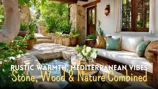 Stone, Wood & Sunlight &ndash; Outdoor Spaces Where Rustic Warmth Meets Mediterranean Breeze