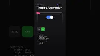How To Make Toggle Animation With HTML & CSS