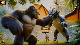 When Dragon Entered Amazon Jungle 😱 | King Kong Fight AI Wildlife #aianimals #amazon #kingkong
