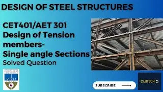 Design of Tension members (bolted) as per IS 800 2007 | Single Angle sections | Solved Problem