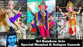 Sri Rainbow Arts by Vishal Bhagath Yadav | 8 to 20 Feet Special Solapur & Mumbai Ganesh in Hyd 2025 