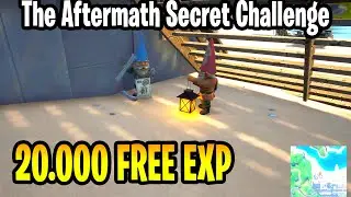 The Aftermath Gnome Location (Secret 20.000 EXP Challenge) - Fortnite Battle Royale