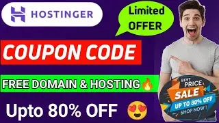 FREE Domain🔥 & Website OFFER || Best web hosting for wordpress 2023 || Hostinger coupon code😍