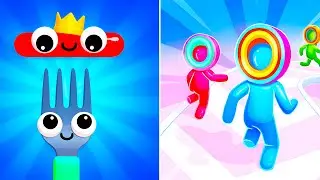 Fork N Sausage VS Layer Man 3D 🍴⚔️ All Levels Max Update Walkthrough Mobile NEW Gameplay Z9RX