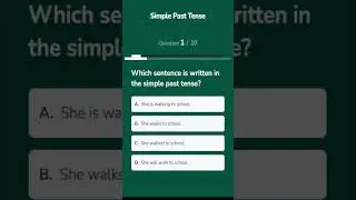 Simple Past Tense | MCQ Test #learnenglish #shorts #grammartest