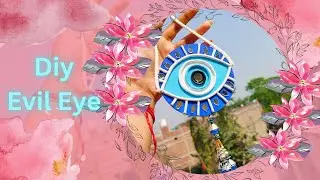 Let's Diy 🧿 Evil Eye Lippan Fusion Art 😍/ Diy Evil Eye Wall hanging / Wall hanging / #lippanart #diy