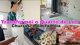 TRANSFORMAÇÃO NO QUARTO DE LÉO churrasco de Domingo 