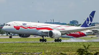 WARSAW CHOPIN Airport | 30+ Amazing LANDINGS and TAKEOFFS! | Plane Spotting