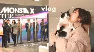 i worked at MONSTA X's pop up and meet & greet in LA! | adulting diaries