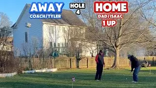 Fathers and Sons MATCH⛳️#golfaddict #golfcourse #golf #backyardgolf #fatherson #golfing #golflife