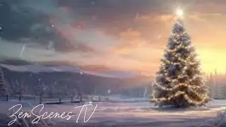 ✨🌲 Magical Winter Sunset Christmas Tree ❄️🎄