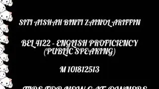 Tips For New Cat Owners | BEL 4122 English Proficiency (Public Speaking)