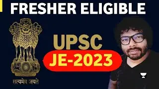 UPSC JE VACANCY 2023  #upsc