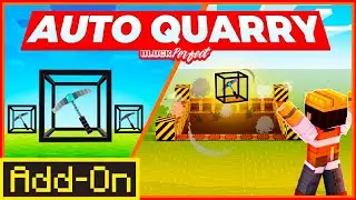 Auto Quarry ADD-ON Minecraft (New Way To Mine Blocks Like Pro) Showcase