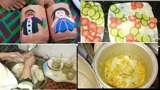 مہمانوں کے جانے کے بعد کی صورت حال / ٹھنڈا کھانا کھایا خود#keepsupporting 