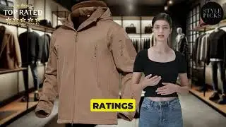 Best Tactical Jacket for Men Waterproof Windproof Fleece Lined 7 Pockets