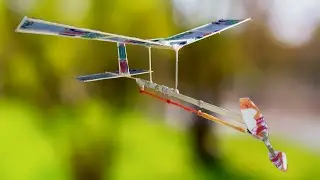 How to make simple Rubber band powered airplane with ice cream stick - DIY toy Airplane