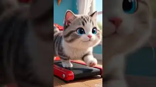 Kitten Marathon Fail 😂  #ai #cat #funnyanimal  #funnycats