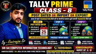 tally class 8 post dated or import or expoart creation #tallyprimefullcourse #tally 