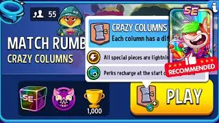 Match Rumble 55 players Crazy Columns Lightening Strike | Match Masters